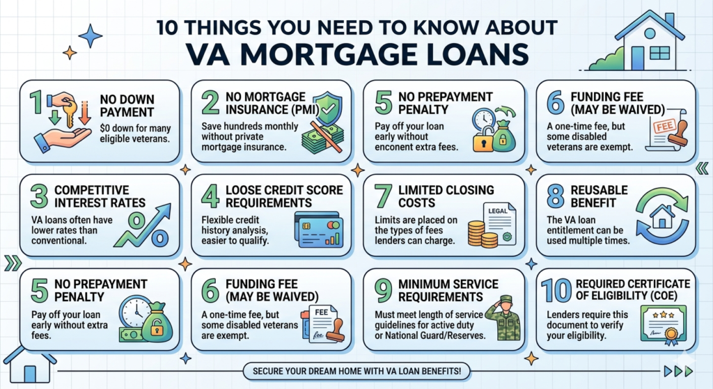 10 Things You Need to Know About VA Mortgage Loans